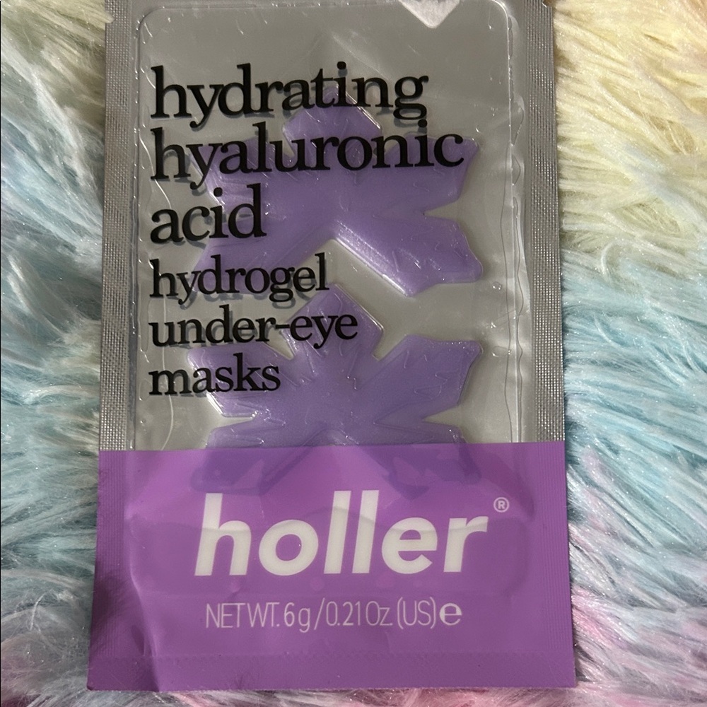 Holler Hydrating Hyaluronic Acid Purple Hydrogel Under-Eye Masks
